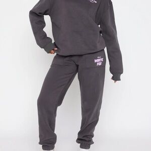 White Fox Boutique Charcoal Sweatpants